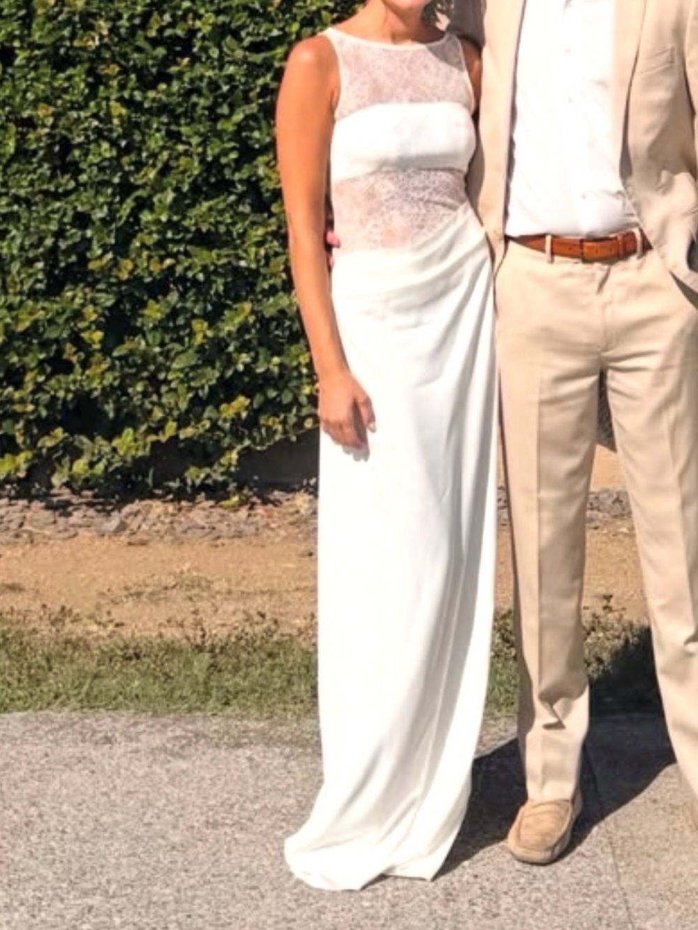 Lulus White Lace Bodice Maxi Dress